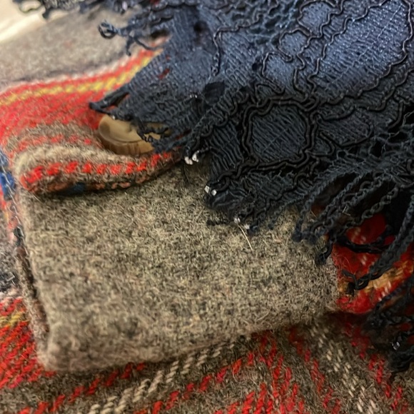 Sundance Dressed Up Mixed Media Lace & Plaid Wool Shirt Jacket - Picture 8 of 8